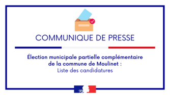 Election municipale partielle complémentaire de la commune de Moulinet